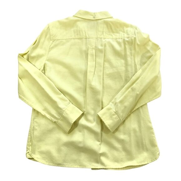 Gap cotton yellow button down shirt, Size LP - Picture 2 of 6